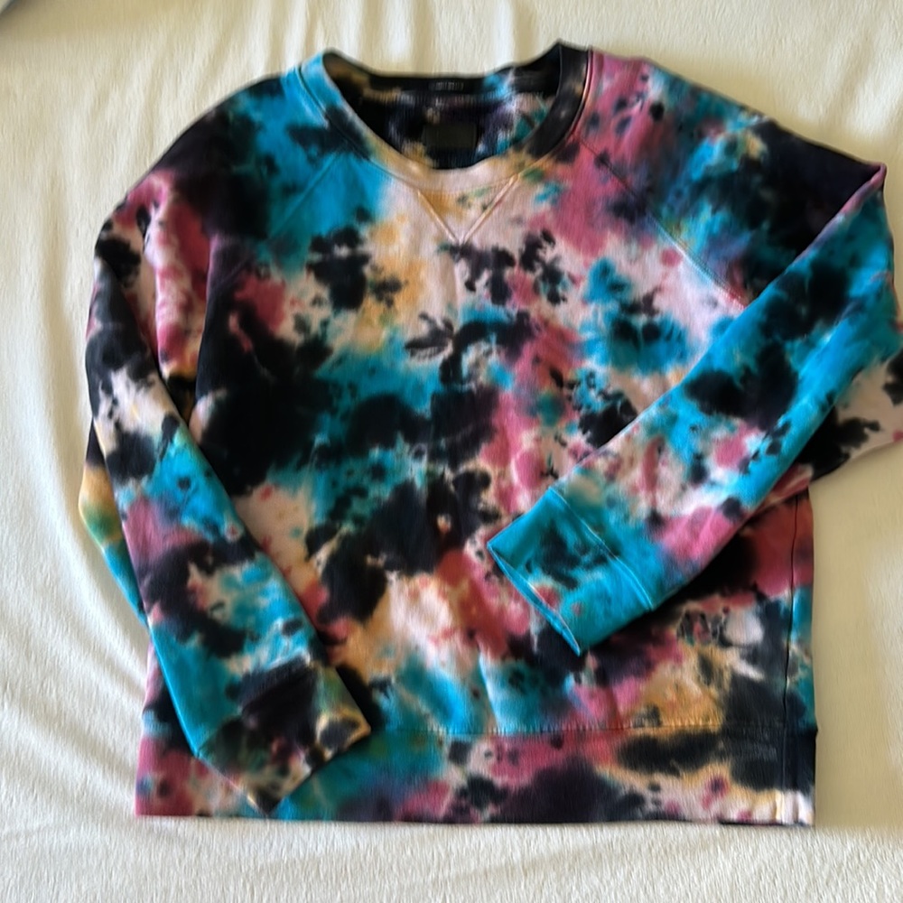 Mother Don’t Sweat It tie dye sweatshirt Small